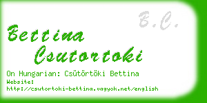 bettina csutortoki business card